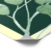 Smaragdgroene Botanische Trouwbegroeting Poster (Hoek)