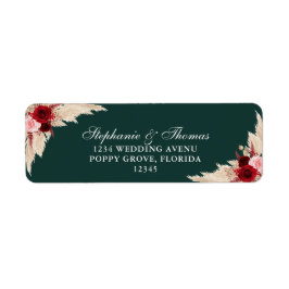 Smaragdgroene Bourgondië Rozen Retouradres Label