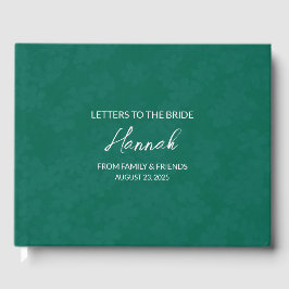 Smaragdgroene brieven aan de bruid aandenken notit gastenboek