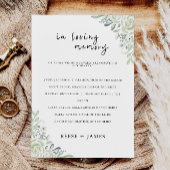 Smaragdgroene bruiloft in liefdevolle herinnering, kaart