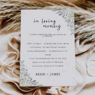 Smaragdgroene bruiloft in liefdevolle herinnering, kaart