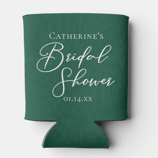 Smaragdgroene Bruiloft Uitnodiging Persoonlijk Blikjeskoeler (Achterkant)