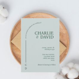 Smaragdgroene bruiloft uitnodigingen