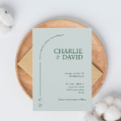 Smaragdgroene bruiloft uitnodigingen