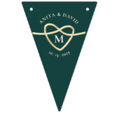 Smaragdgroene bruiloft vlaggetjes (Tweede vlag)