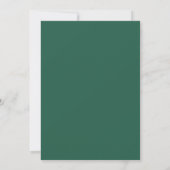 Smaragdgroene Bruisende Weide Bruiloft Kaart (Achterkant)