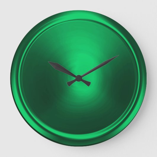 Smaragdgroene Button Grote Klok (Voorkant)