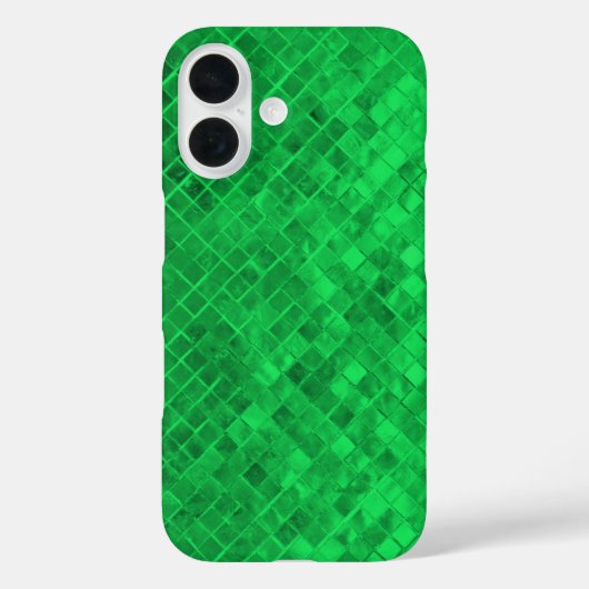smaragdgroene diamant metalen tegels Case-Mate iPhone case (Achterkant)