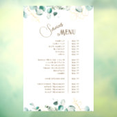 Smaragdgroene Dienstmenu Ramensticker Raamsticker (Vel 3)