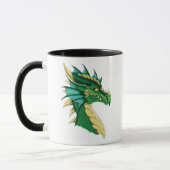 Smaragdgroene Draak Portret Kop Fantasie (Links)