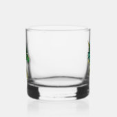 Smaragdgroene Draak Portret Kop Fantasie Whisky Glas (Links)