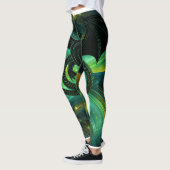 Smaragdgroene Draken Leggingen Leggings (Links)