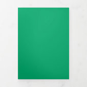 Smaragdgroene drievoudige uitnodiging – Aanpasbaar (Cover)