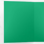 Smaragdgroene drievoudige uitnodiging – Aanpasbaar (Binnenzijde eerst)