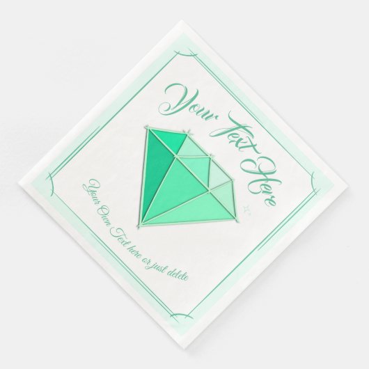 Smaragdgroene edelsteen. Sieraden. 55 Bruiloft Jub Servet (Hoek)