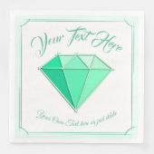 Smaragdgroene edelsteen. Sieraden. 55 Bruiloft Jub Servet (Voorkant)