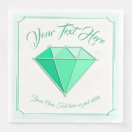 Smaragdgroene edelsteen. Sieraden. 55 Bruiloft Jub Servet (Voorkant)