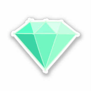 Smaragdgroene edelsteen. Sieraden. 55 Bruiloft Jub Sticker