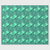 Smaragdgroene edelstenen. Sieradencadeau Cadeaupapier (Vlak)