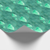 Smaragdgroene edelstenen. Sieradencadeau Cadeaupapier (Hoek)