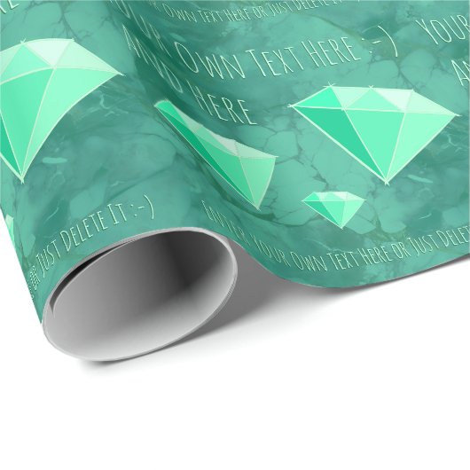 Smaragdgroene edelstenen. Sieradencadeau Cadeaupapier (Rol Hoek)