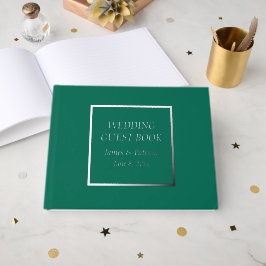 Smaragdgroene Eenvoudige Gestileerde Lettertype Hu Gastenboek