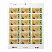 smaragdgroene eiffeltoren Parijs adresetiketten Etiket (Full Sheet)