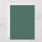 Smaragdgroene Elegante Botanische Bruiloft Kaart (Achterkant)