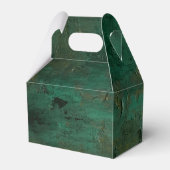 Smaragdgroene Elegante Bruiloft Bedankdoosjes (Achterkant)