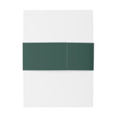 Smaragdgroene Elegante Hart Huwelijk Uitnodigingen Wikkel (Achterkant Voorbeeld)