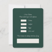 Smaragdgroene Elegante rustieke groene bladeren we RSVP Kaartje (Achterkant)