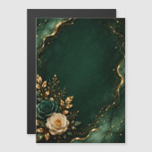 Smaragdgroene en gouden bloemencalender (Voorkant / Achterkant)