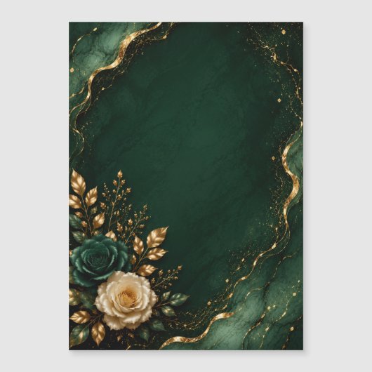 Smaragdgroene en gouden bloemencalender (Voorkant)