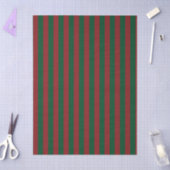 Smaragdgroene en Merlotrode gestreepte Kerstmis Tissuepapier (Craft)