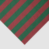 Smaragdgroene en Merlotrode gestreepte Kerstmis Tissuepapier (Detail)