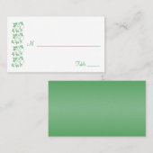 Smaragdgroene en witte bloemige Plaatskaarten Plaatskaartje (Voorkant / Achterkant)