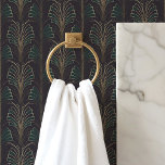 Smaragdgroene en zwarte art deco behang<br><div class="desc">Verwen uw ruimte met de glamour en sophisticatie van het Art Deco-tijdperk met dit elegante behang. Het herhalende waaiermotief in een rijke smaragdgroene tint roept een gevoel van luxe en tijdloze stijl op. Deze schil- en plakbehang is gemakkelijk aan te brengen en te verwijderen, waardoor het ideaal is voor het...</div>