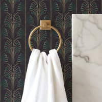 Smaragdgroene en zwarte art deco