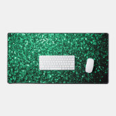 Smaragdgroene faux glitter schittert bureaumat (Keyboard & Muis)