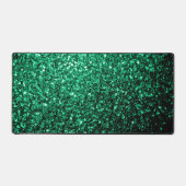 Smaragdgroene faux glitter schittert bureaumat (Voorkant)