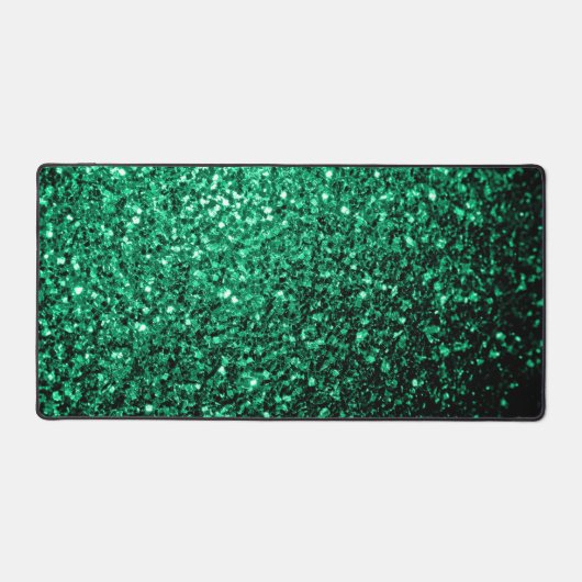 Smaragdgroene faux glitter schittert bureaumat (Voorkant)