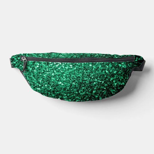 Smaragdgroene faux glitter schittert heuptasje (Liggend)