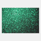Smaragdgroene faux glitter schittert inpakpapier vel (Voorkant 2)