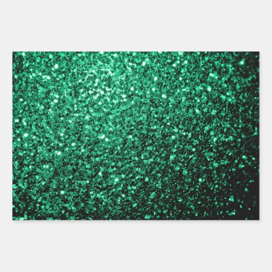 Smaragdgroene faux glitter schittert inpakpapier vel (Voorkant)