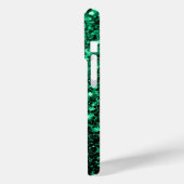 Smaragdgroene faux glitter sprankelt bling Case-Mate iPhone case (Achterkant / Links)