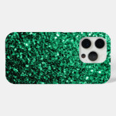 Smaragdgroene faux glitter sprankelt bling Case-Mate iPhone case (Achterkant (horizontaal))