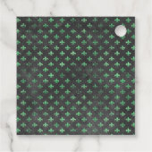 Smaragdgroene Fleur de Lis Bedankjes Labels (Achterkant)