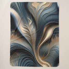 Smaragdgroene Fluistering - Turquoise en Gouden Ab Sherpa Deken