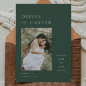 Smaragdgroene Foto Bruiloft Modern Save The Date