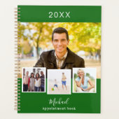 Smaragdgroene foto collage afspraken 2026 planner (Voorkant)